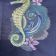 sea horse embroidered design