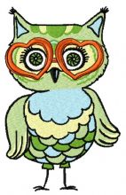 Glamorous owl party 2 embroidery design