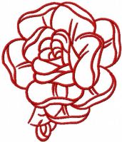 Red rose free embroidery design 13