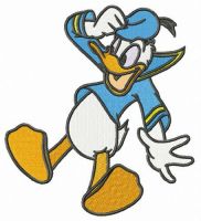 Scared Donald embroidery design
