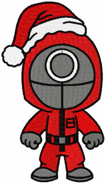 Squid game christmas costume embroidery design