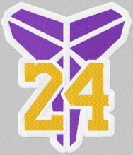 Kobe Bryant 24 embroidery design