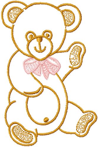 free teddy bear machine embroidery design