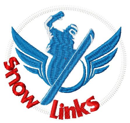 Snow links machine embroidery design
