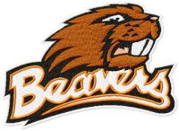 Oregon State Beavers Logo embroidery design