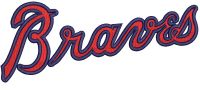 Braves wordmark logo embroidery design