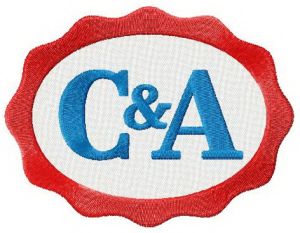 C&A logo embroidery design