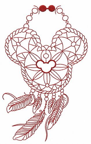 Mickey Mouse dreamcatcher 2 embroidery design