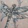 finished Dragonfly sketch embroidery design