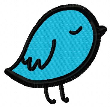 Blue bird machine embroidery design