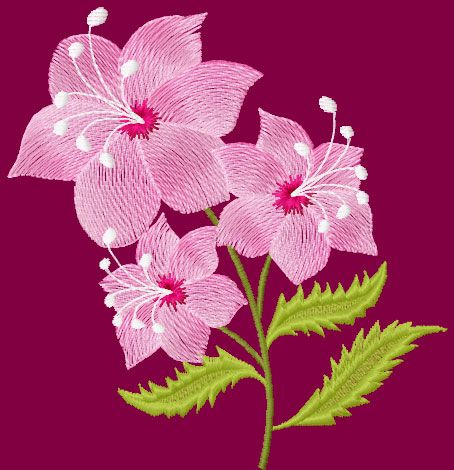 Flower free embroidery design 32