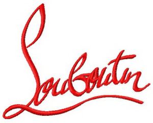 Christian Louboutin logo embroidery design