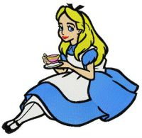 Tea time in Wonderland embroidery design
