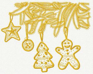 Hand drawn Christmas 2 embroidery design