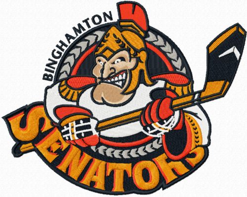 Binghamton Senators logo machine embroidery design