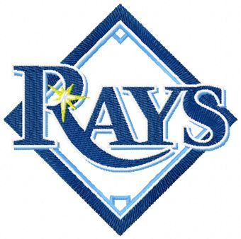 Tampa Bay Rays logo machine embroidery design