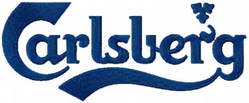 Carlsberg beer logo machine embroidery design