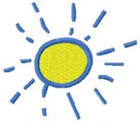 Sun free embroidery design