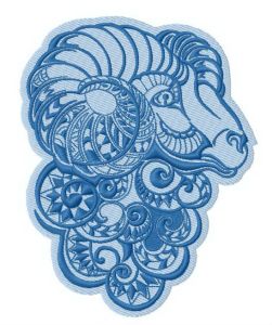 Ram embroidery design