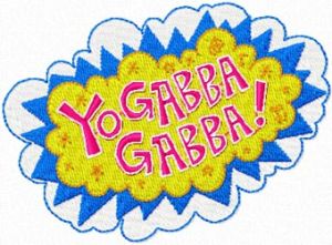 Yo Gabba Gabba Logo embroidery design