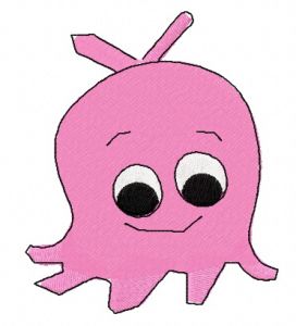 Little octopus embroidery design