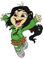 Happy Vanellope embroidery design