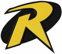 Boy Wonder logo embroidery design