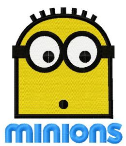 Minion confused 3 embroidery design