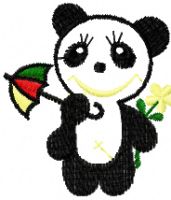 Small Panda free machine embroidery design