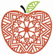Floral apple embroidery design