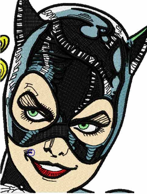 Catwoman embroidery design