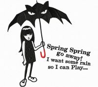 Emily the Strange - Spring Spring Go Away! embroidery design