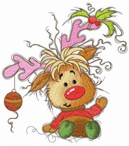 I just decorated Christmas tree embroidery design