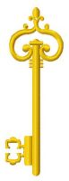 Golden key 8 embroidery design
