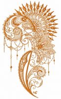 Lace decoration embroidery design