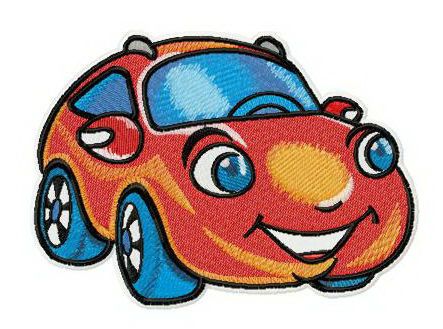 Marvelous red car machine embroidery design