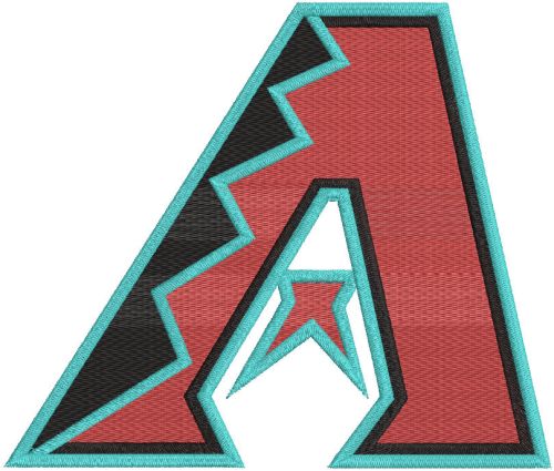 Arizona Diamondbacks primary logo 2024 embroidery design