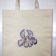 Bag with iris free embroidery