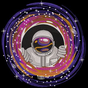 Astronaut embroidery design