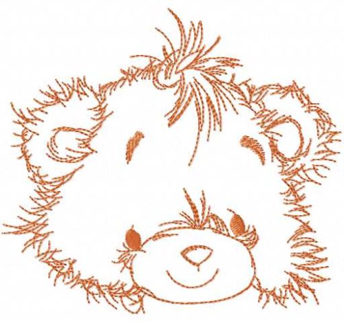 Teddy bear smile free embroidery design