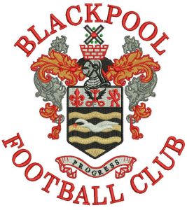Blackpool football club logo embroidery design