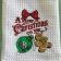 Bath towel with Christmas ball and Gingerbread embroidery design