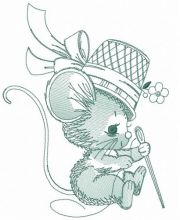 Mouse atelier embroidery design