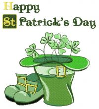 Happy St. Patric's Day embroidery design