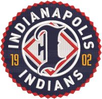 Indianapolis Indians Primary Logo 2026 embroidery design