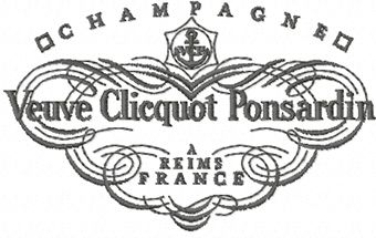 Veuve Clicquot logo  machine embroidery design