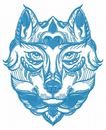 Fox in the mask 2 machine embroidery design