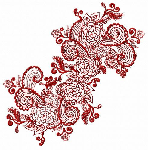 Flower decoration 3 machine embroidery design