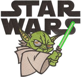 Star Wars Yoda embroidery design