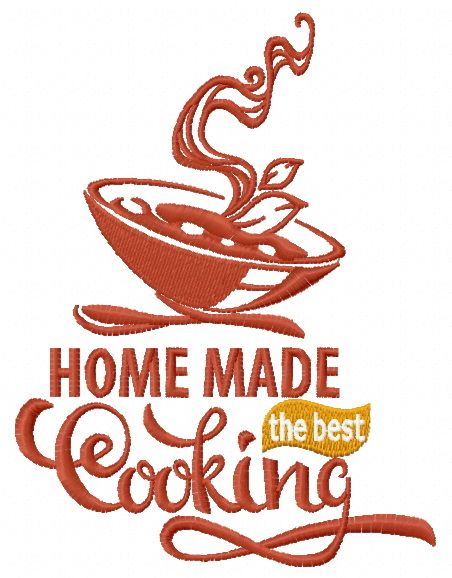 Cooking 2 machine embroidery design